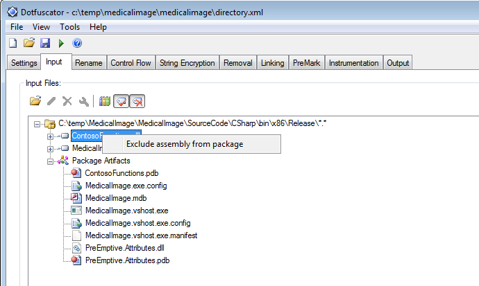 Exclude Assembly From Package