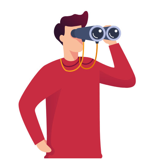 icon of person looking through binoculars