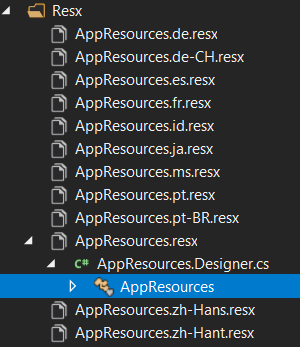 Protecting Localized Xamarin Forms Applications 2 2 RESX FILES