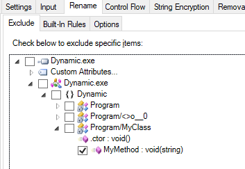 Protecting C# Applications That Use Dynamic Types 3 DotfuscatorConfig